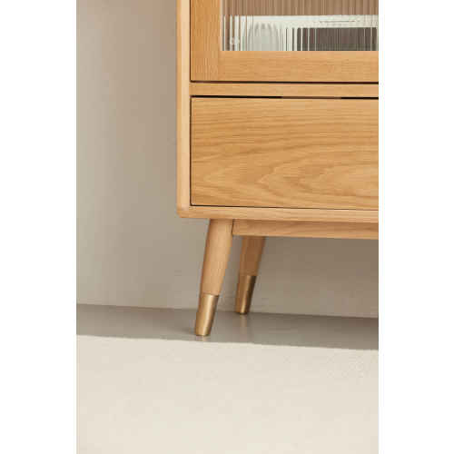 Solidwood Seattle Bookcase with Doors, 190cm