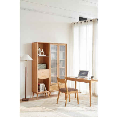 Solidwood Seattle Bookcase with Doors, 190cm