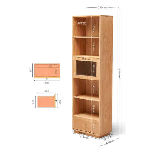 Solidwood Santa Rosa Bookcase, 185cm