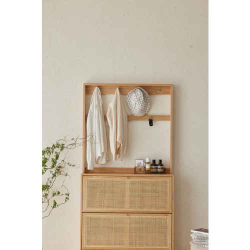 Solidwood Calamo Shoe Storage Cabinet, 88x18x197cm