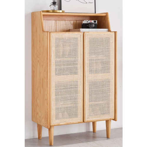 Solidwood Fuji Shoe Storage Cabinet, Tall