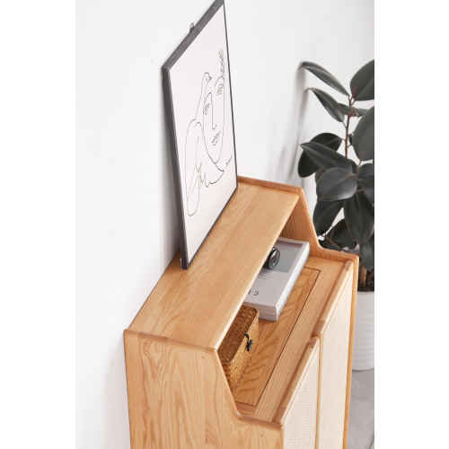 Solidwood Fuji Shoe Storage Cabinet, Low