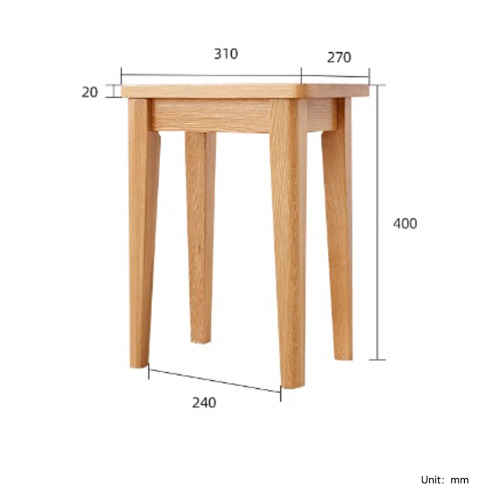 Solidwood Kano Foldable Dining Table with 2 Stools