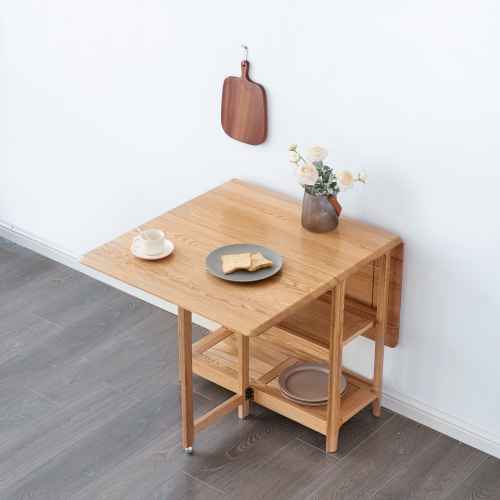 Solidwood Kano Foldable Dining Table with 2 Chairs and 2 Stools