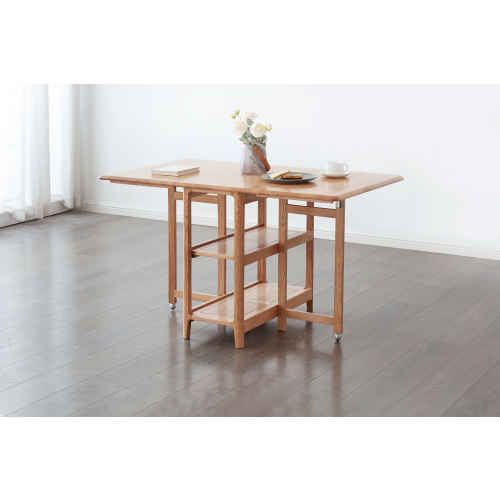 Solidwood Kano Foldable Dining Table with 2 Chairs and 2 Stools