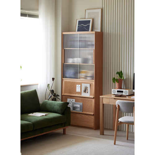 Solidwood Radiant Bookcase with Doors