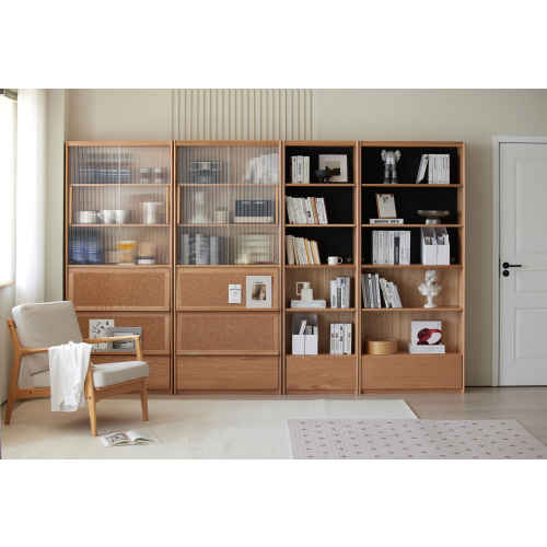 Solidwood Radiant Bookcase with Doors