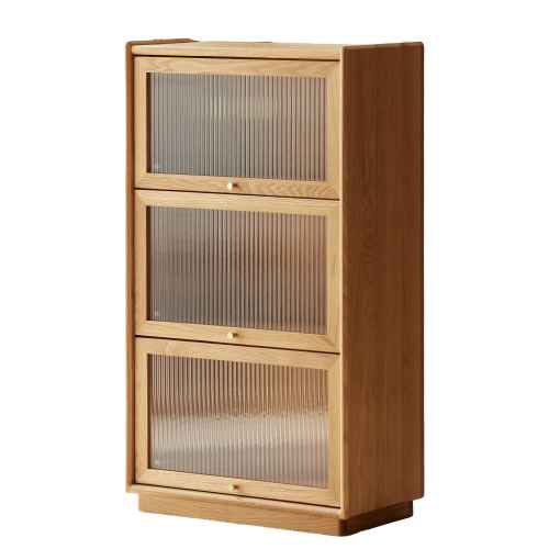 Solidwood Vitalis 3-Tier Storage Cabinet, 60x32x106cm