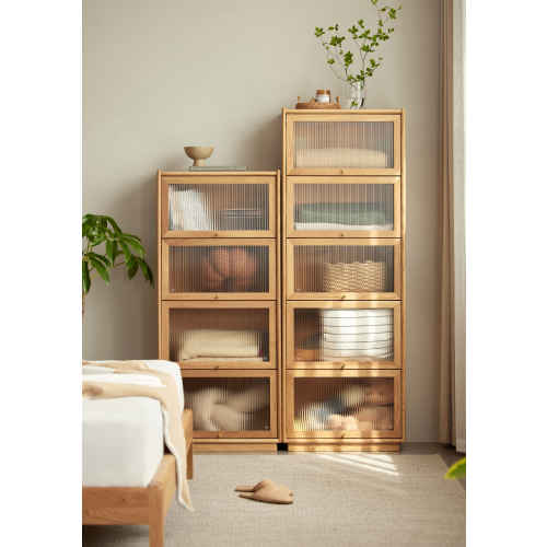 Solidwood Vitalis 5-Tier Storage Cabinet, 60x32x166cm