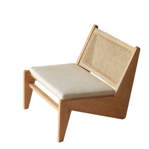 Solidwood Vitalis Rattan Armchair, Beige & Natural