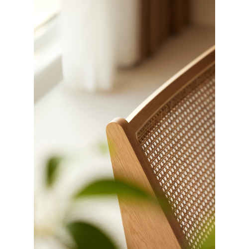 Solidwood Vitalis Rattan Armchair, Grey & Natural