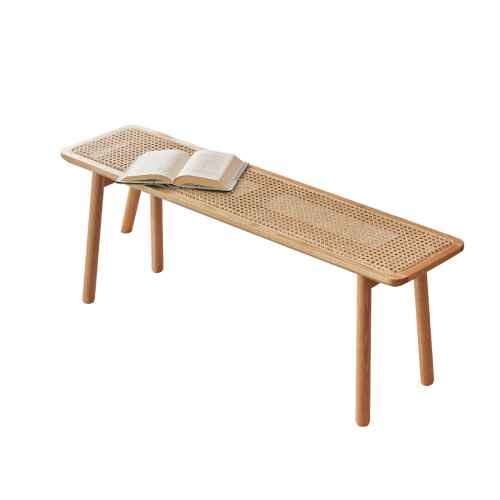 Solidwood Fuji Rattan Bench, 0.8m