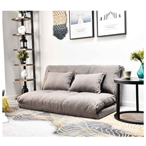 Urbana Japanese Futon Lounge Sofa Bed, Grey, 150cm