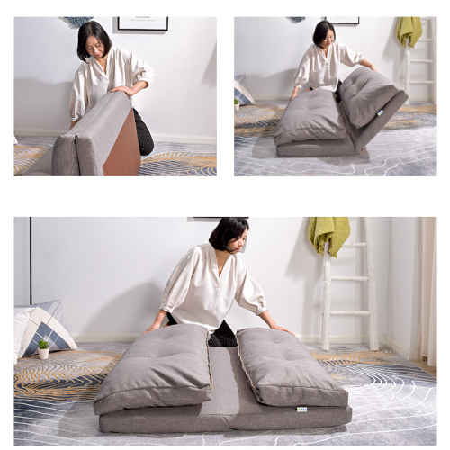 Urbana Japanese Futon Lounge 1-Seater Sofa Bed, 120cm, Grey