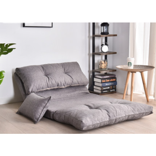 Urbana Japanese Futon Lounge Sofa Bed, Grey, 90cm