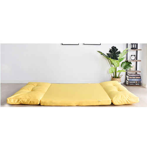 Urbana Japanese Futon Lounge 2-Seater Sofa Bed, Yellow, 150cm