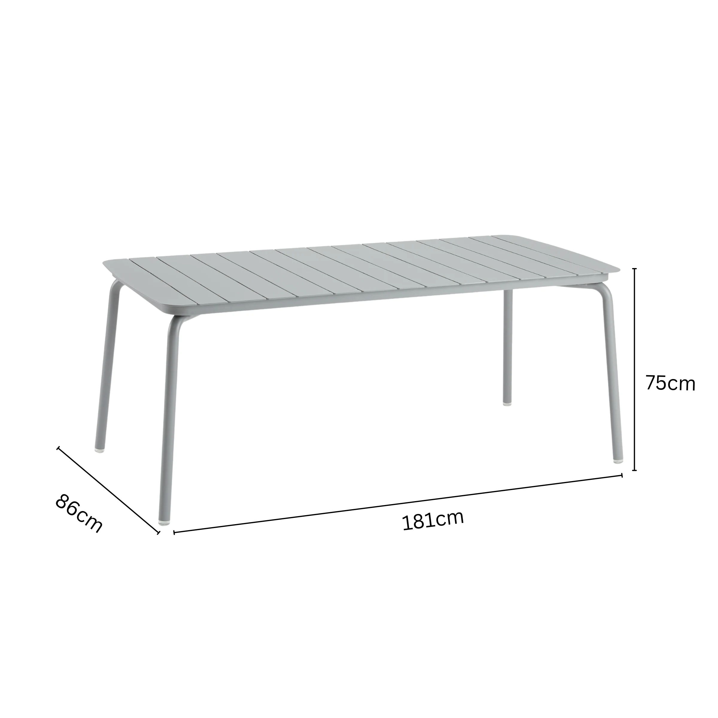 Wellmax Verano Outdoor Aluminium Rectangle Dining Table Set with 4 Chairs, Green