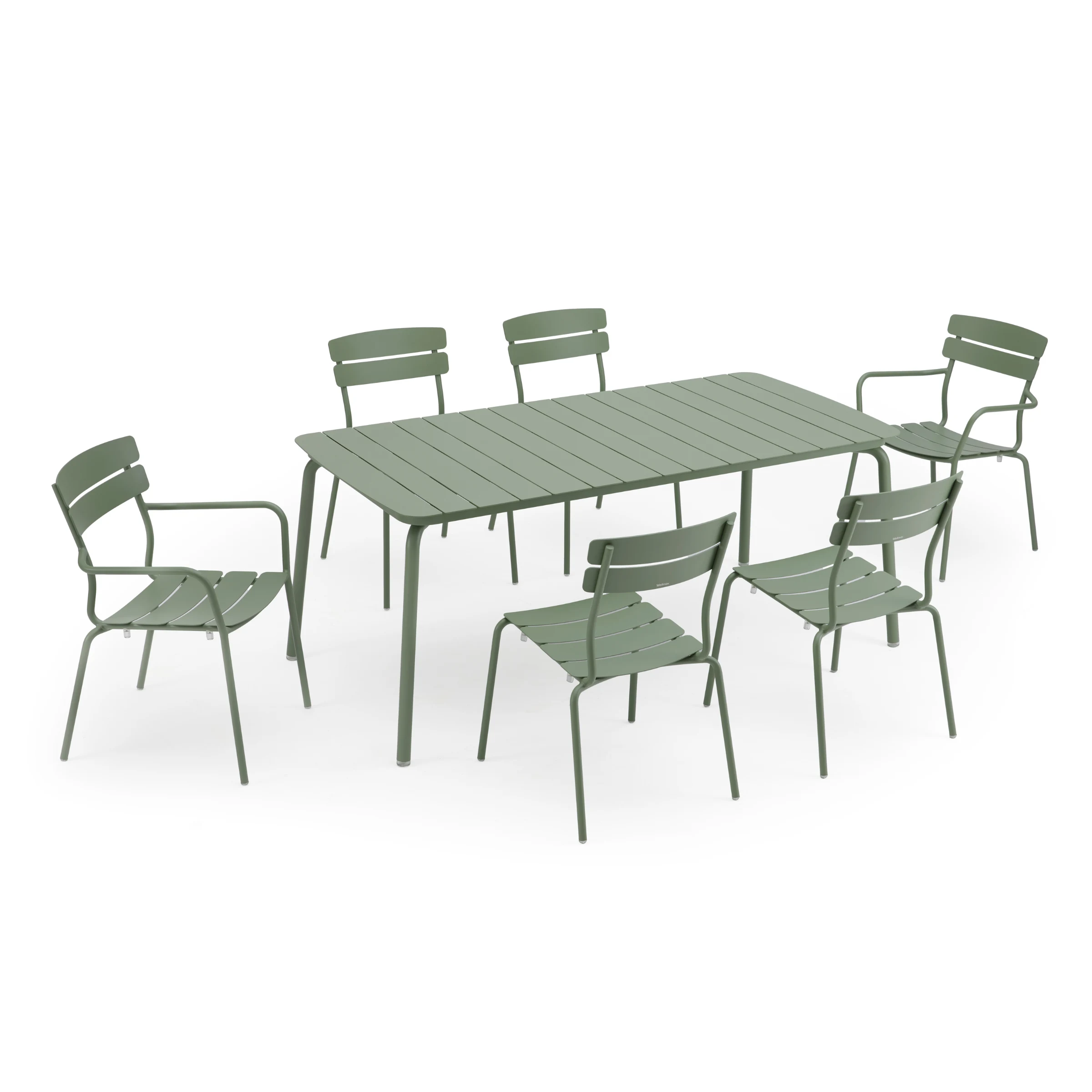 Wellmax Verano Outdoor Aluminium Rectangle Dining Table, Green