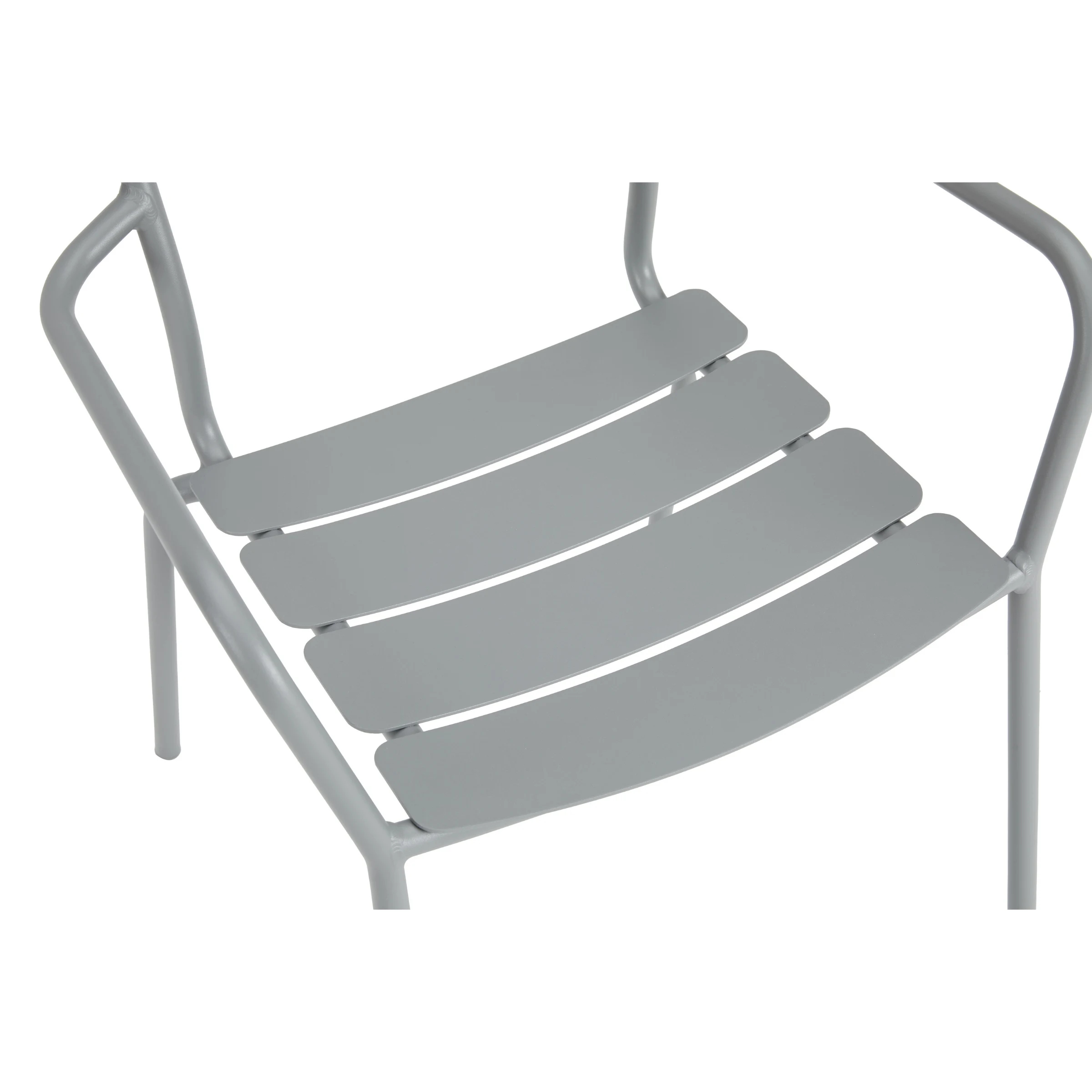 Wellmax Verano Outdoor Aluminium Dining Armchair, Set of 2, Grey