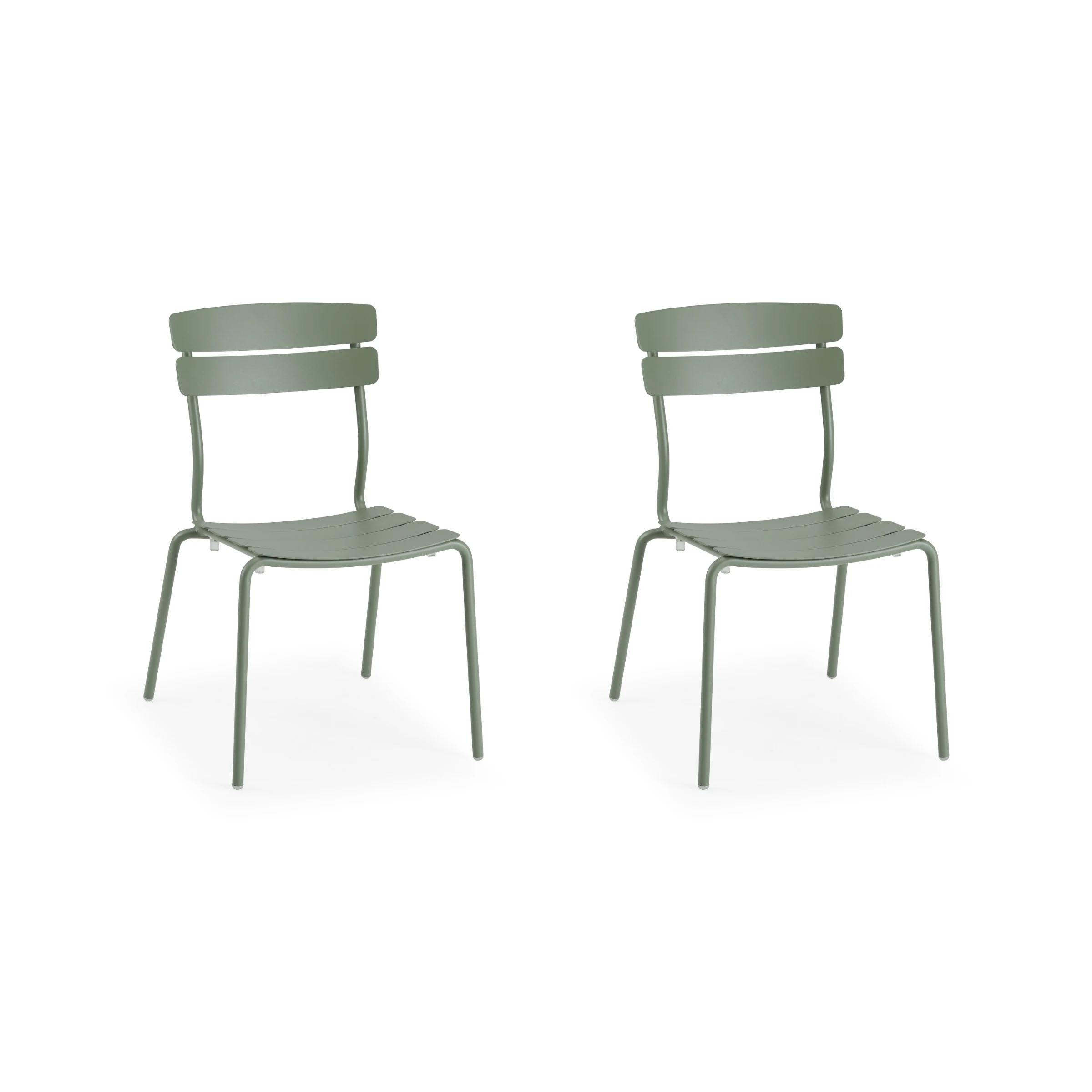 Wellmax Verano Outdoor Aluminium Dining Chair, Set of 2, Green