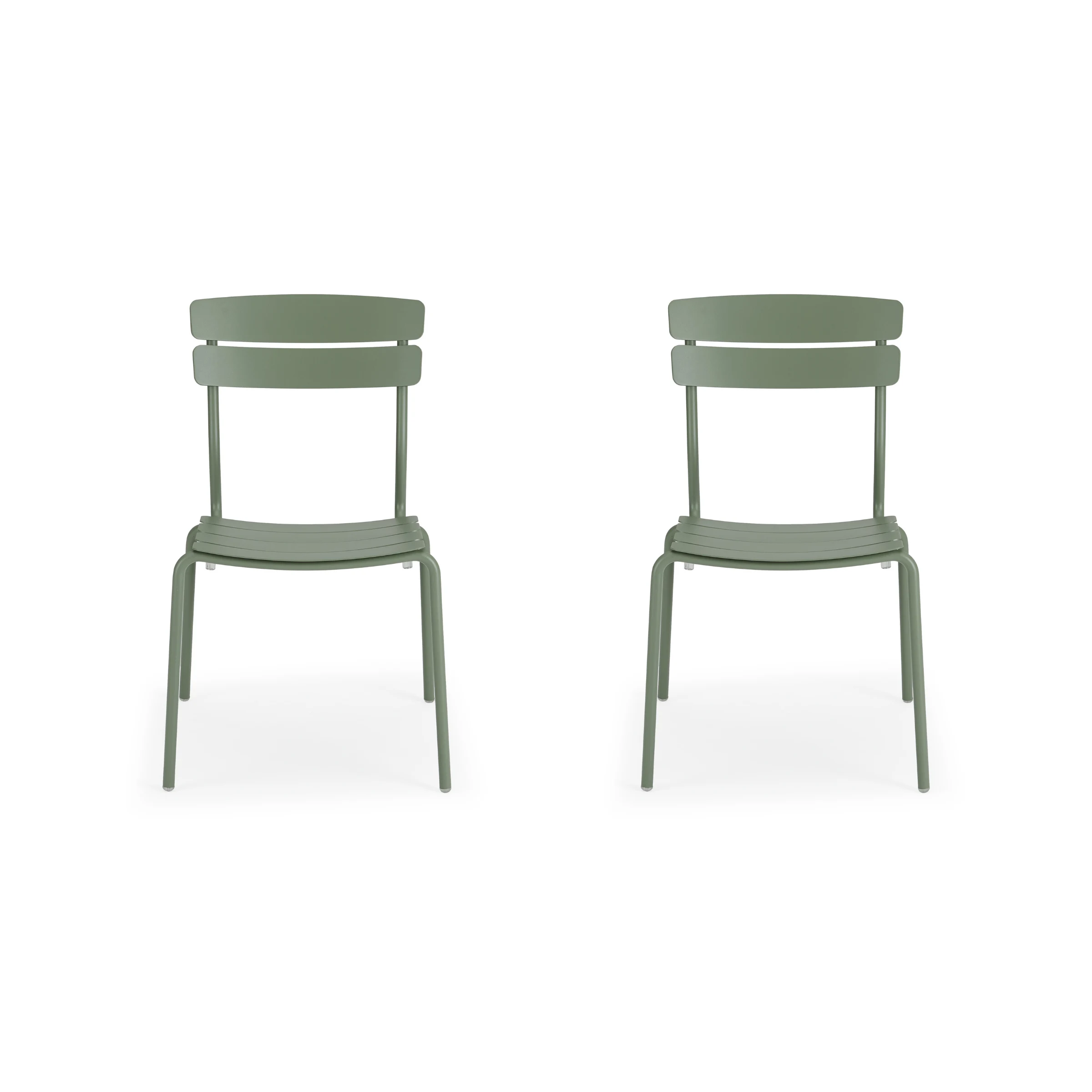 Wellmax Verano Outdoor Aluminium Dining Chair, Set of 2, Green