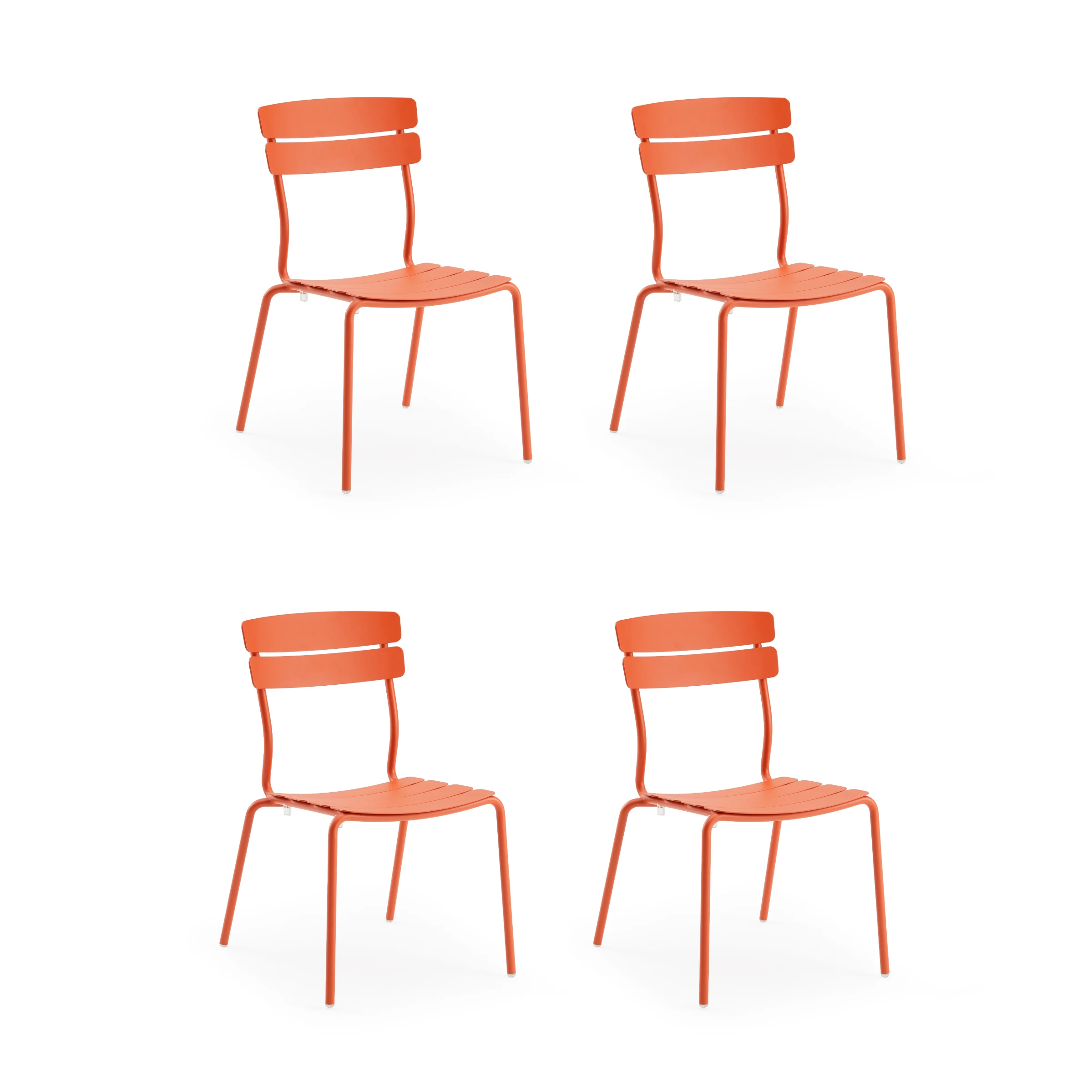 Wellmax Verano Outdoor Aluminium Dining Chair, Set of 4, Terracotta