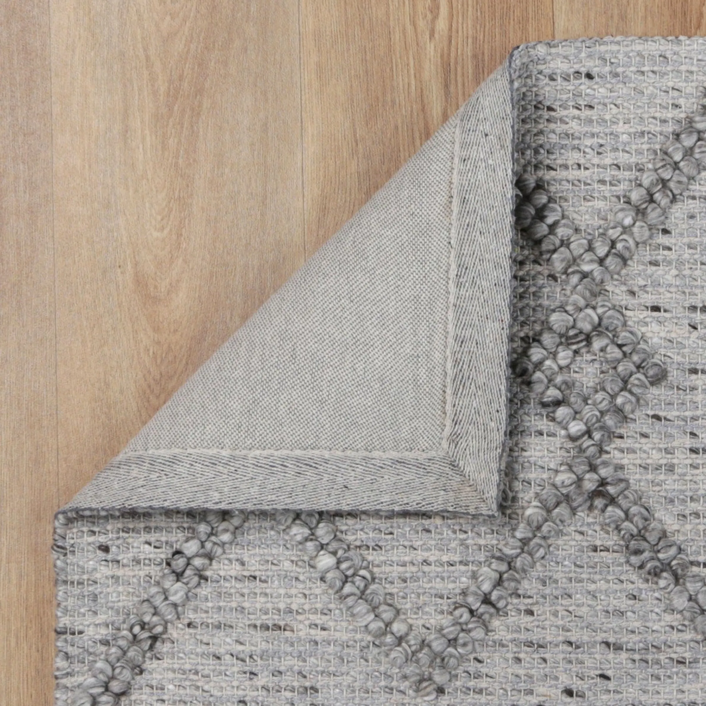 Wild Yarn Dream Wool and Cotton Rug, Steel, 240x330cm