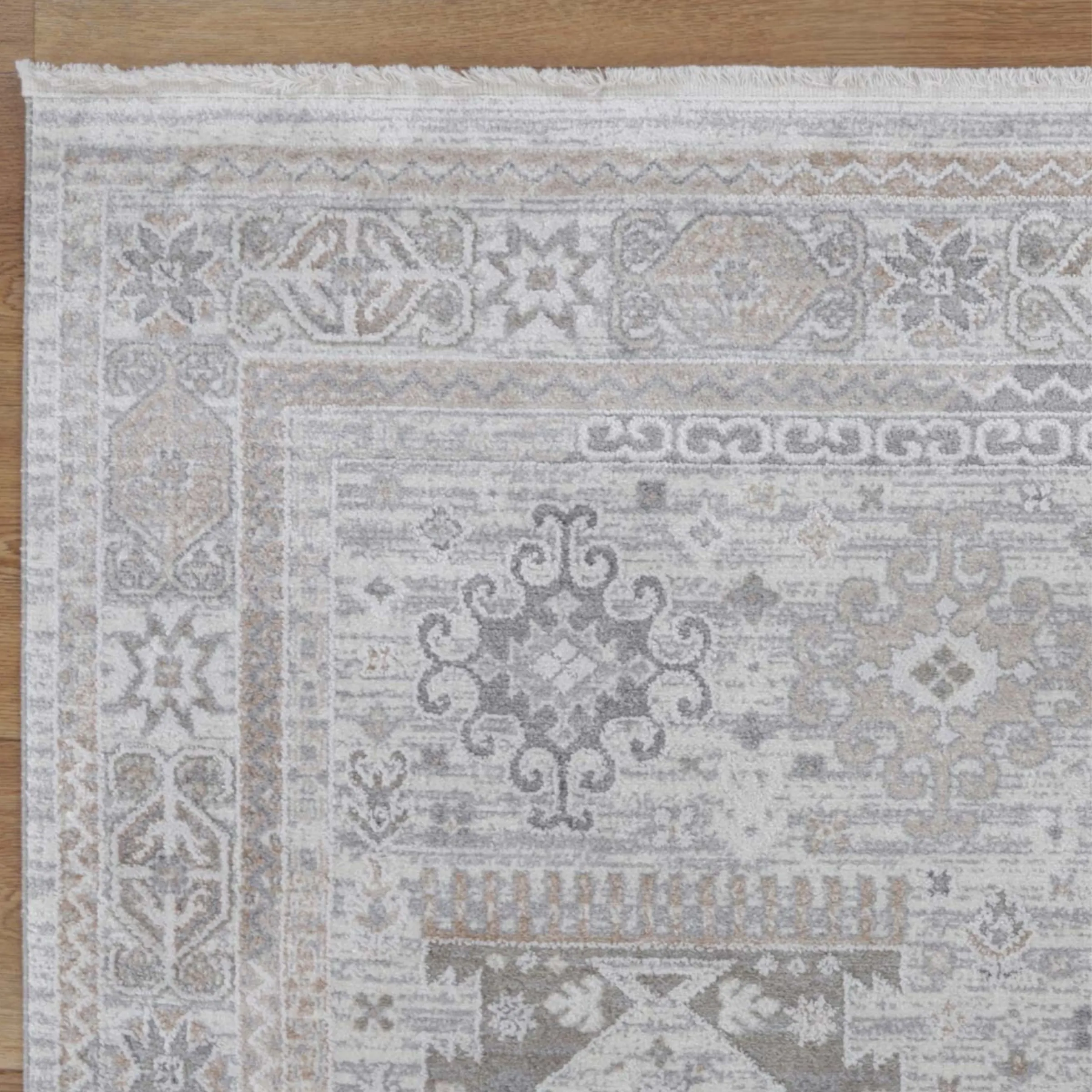 Wild Yarn Seasons Vintage Serengeti Rug, Cream Grey, 200x290cm