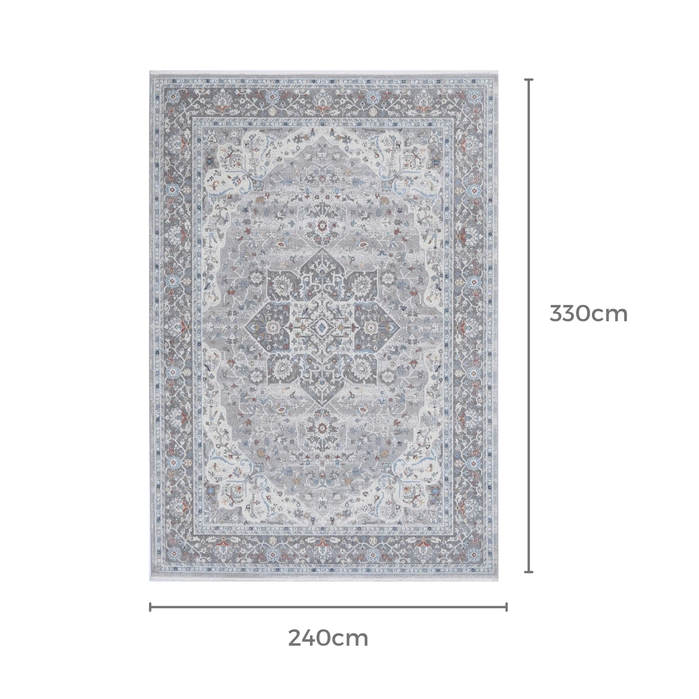 Wild Yarn Seasons Vintage Istanbul Rug, Neutral, 240x330cm