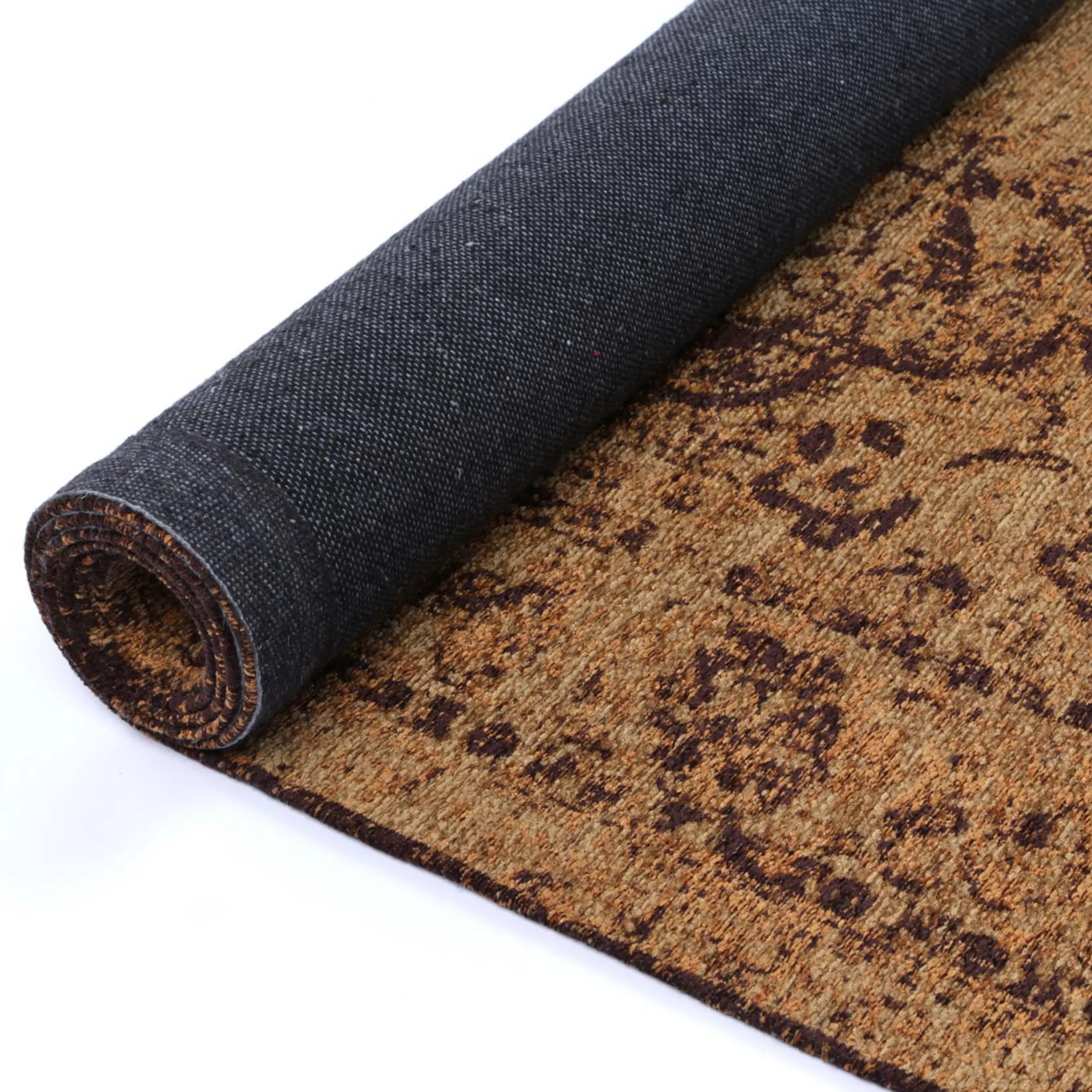 Wild Yarn Skye Cotton Blend Rug, Mustard, 200x290cm