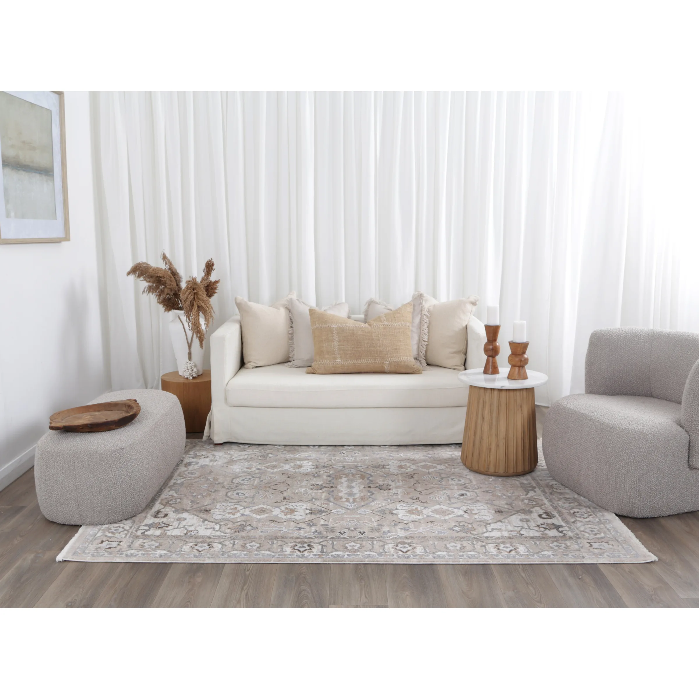 Wild Yarn Seasons Vintage Mauritius Rug, Beige, 200x290cm