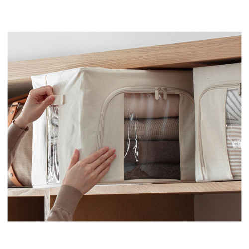 ZenLife Ridge Linen Storage Box, 66L, Foldable