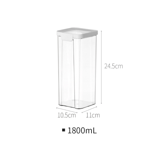 ZenLife Square Airtight Container, 1800ml, 10.5x11x24.5cm