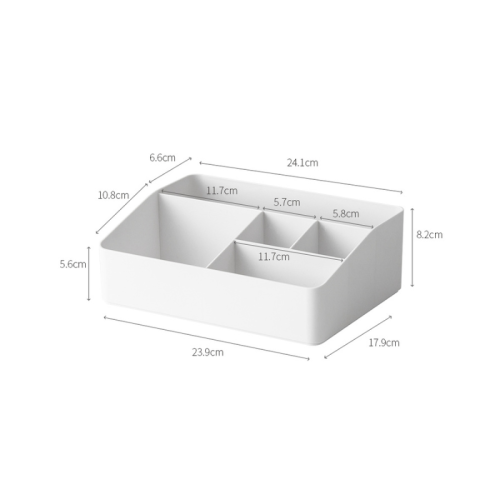 ZenLife Desktop Modular Storage Tray, White, 24.1x17.9x8.2cm