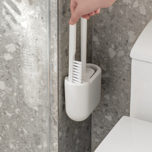 ZenLife Wall Mounted Toilet Brush with Scrub Brush