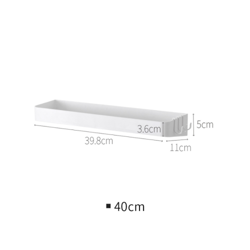 ZenLife Bathroom Wall Shelf with Hooks, 39.8x11x5cm