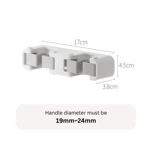 ZenLife Dale Mop Holder, Double, 17x3.8x4.5cm