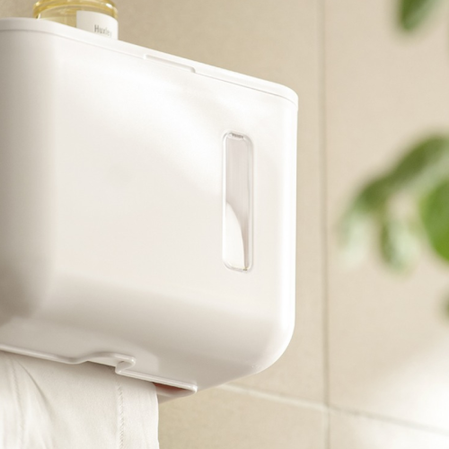 ZenLife Multi-Functional Bathroom Wall Mounted Tissue Box, 18.7x12x18.8cm