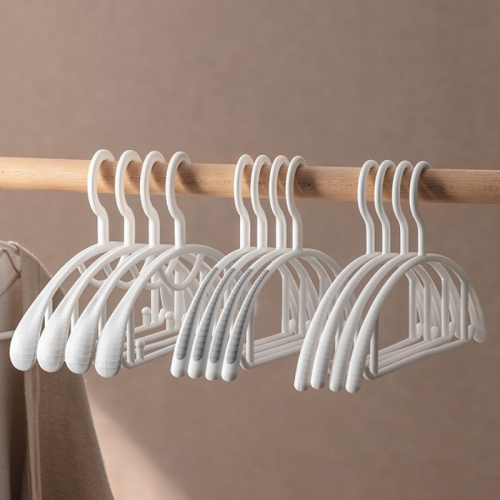 ZenLife Brook Traceless Clothes Hanger, Wide Shoulder, 10 Pack, White