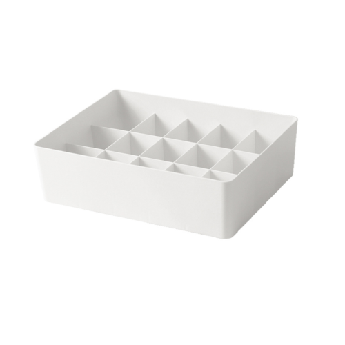 ZenLife Brook Underwear Storage Box, 15 Grid, White, 30x23x9cm