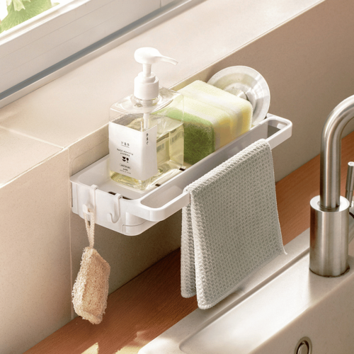 Zenlife Wall-Mounted Dish Towel Drying Rack with Drain Tray