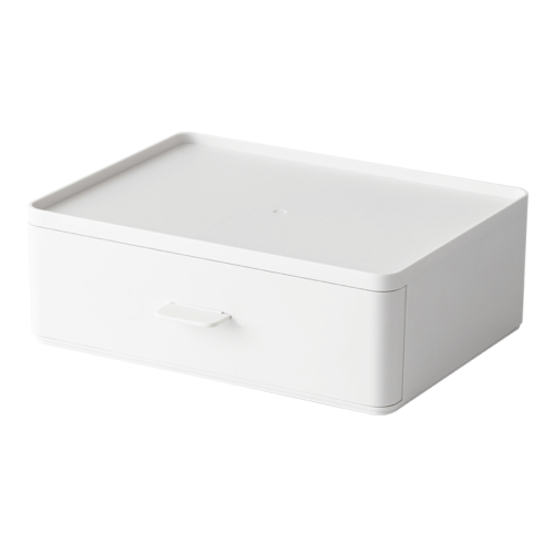 Zenlife Ridge Desktop Modular Drawer, White, 24x18x6cm