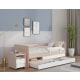 Alpaka Kaia Kids 2 in 1 Daybed with Underbed and Storage, White & Oak Effect, Long Single, 97.2x208.2x77cm