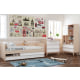 Alpaka Kaia Kids 2 in 1 Daybed with Underbed and Storage, White & Oak Effect, Long Single, 97.2x208.2x77cm