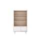 Alpaka Kaia Kids Bookcase, White & Oak Effect, 95x35x167cm