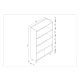 Alpaka Kaia Kids Bookcase, White & Oak Effect, 95x35x167cm