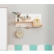 Alpaka Kaia Kids Hanging Shelf, White & Oak, 90x21.5x45cm