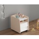 Alpaka Kaia Kids Bedside Table, White & Oak Effect, 41x54x54cm