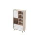 Alpaka Kaia Kids Bookcase with Storage, White & Oak Effect, 100x44.5x190cm