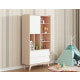 Alpaka Kaia Kids Bookcase with Storage, White & Oak Effect, 100x44.5x190cm